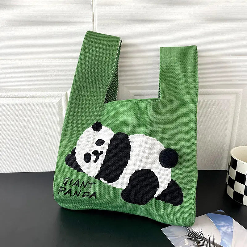 Knitted Cute Panda  Handbag - Image #40