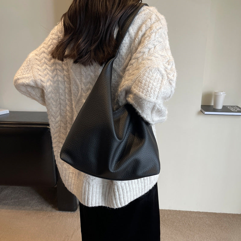 Shoulder bags  | Women Retro Textured Underarm Shoulder Bag | [option1] |  [option2]| thecurvestory.myshopify.com