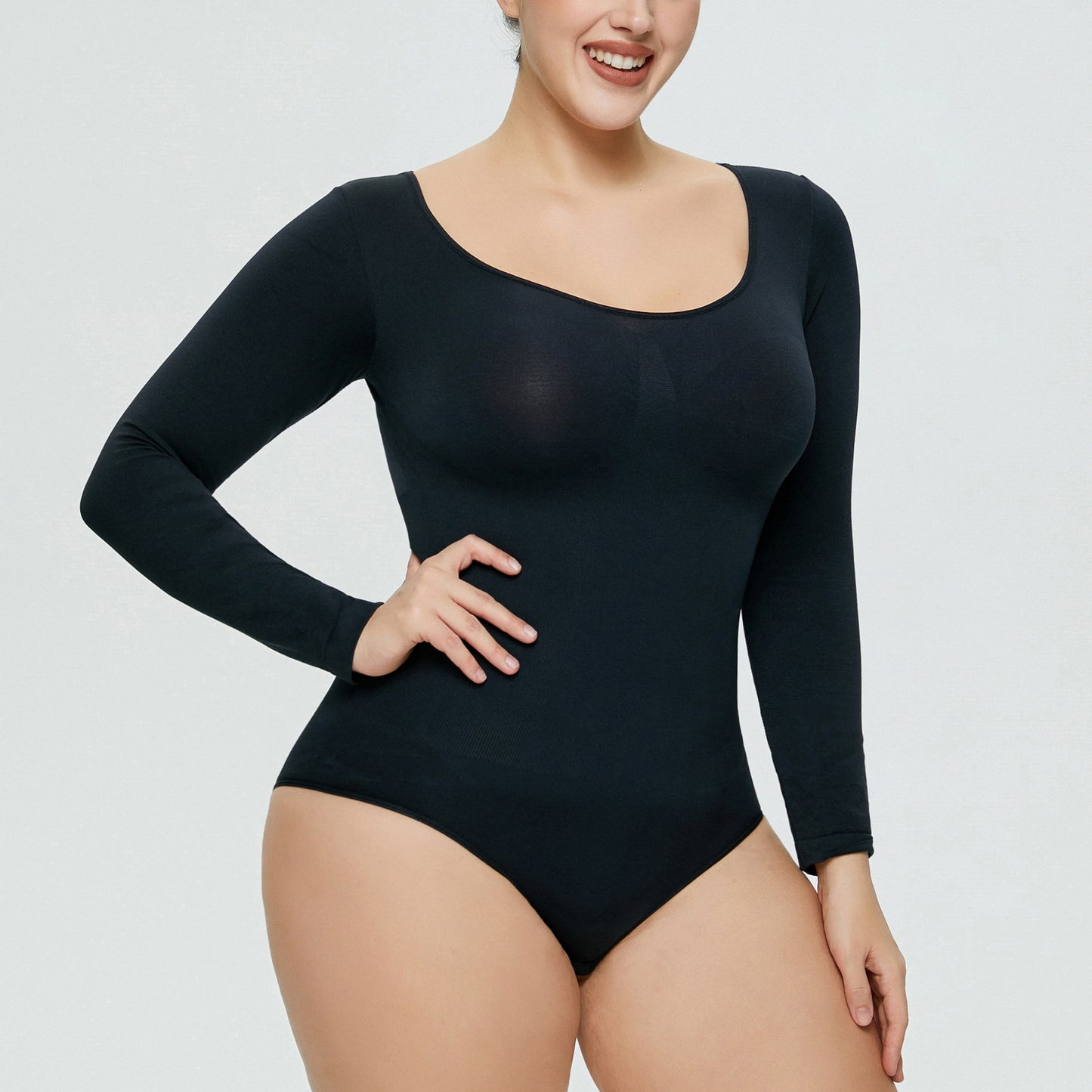Women's Long-Sleeved Corset Body Shaper Bodysuit – One-Piece Bottoming Shirt
