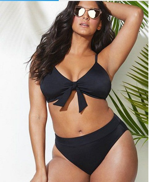 Swimsuit  | Plus Size Women's two piece Swimsuit Bikini | Black |  2XL| thecurvestory.myshopify.com