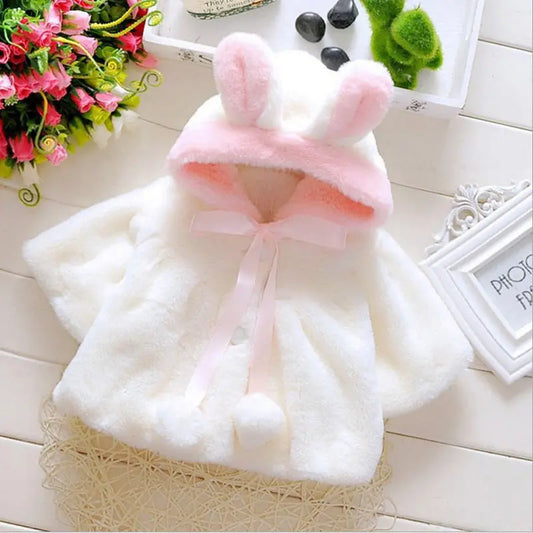 Girl Jacket  | Infant Rabbit Hood Coat | thecurvestory.myshopify.com