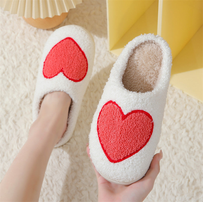 Women's Home Slippers Fashion Plush House Shoes For Valentine's Day