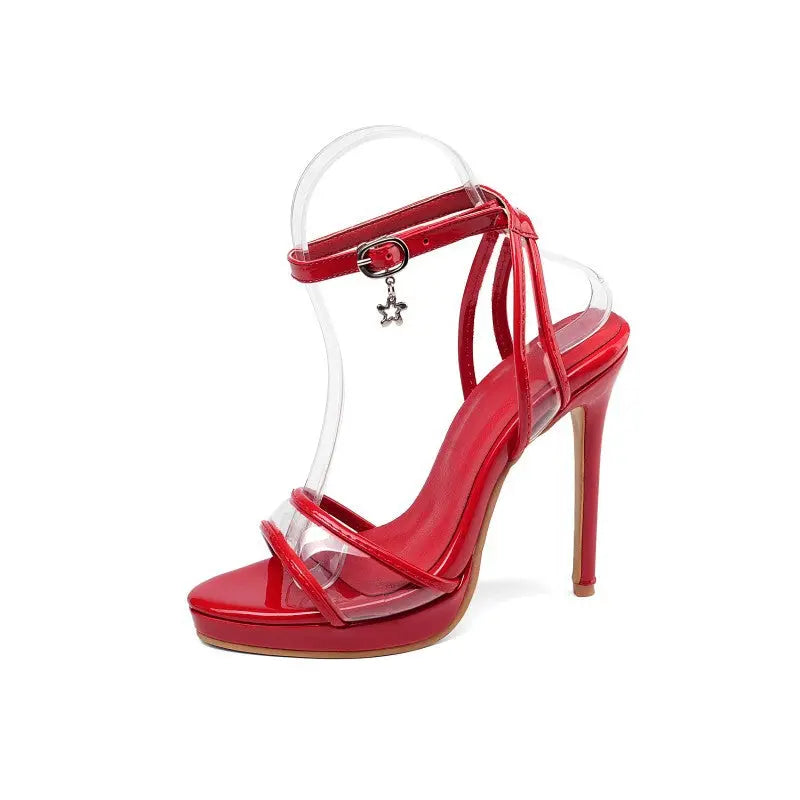 [product_type]  | Women's Fashion Black Word Buckle Sandals Patent Leather | Red |  28| thecurvestory.myshopify.com