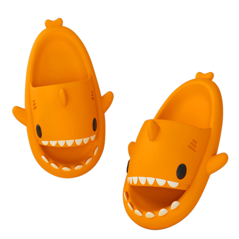 Slippers  | Adult Unisex Slippers Indoor Outdoor Funny Shark Cartoon | |  | thecurvestory.myshopify.com