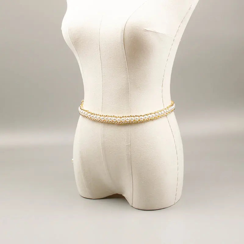 Plus Size women's Partywear Pearl belt  Belts Thecurvestory