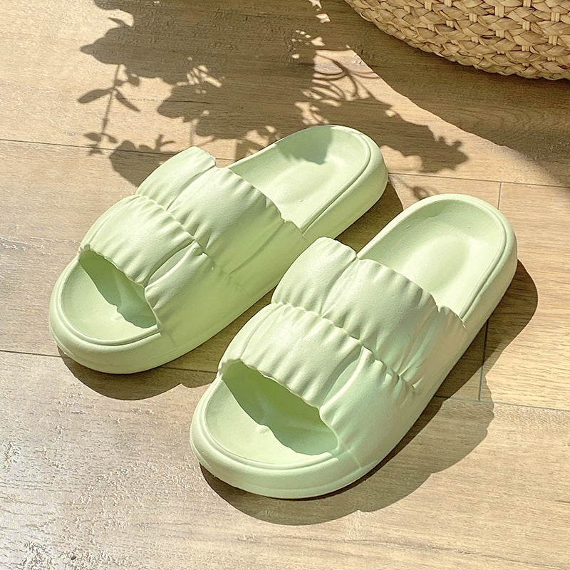 sandals  | Women Home Shoes Bathroom Slippers Soft Sole Slides Summer Beach Shoes | Avocado green |  36and37| thecurvestory.myshopify.com