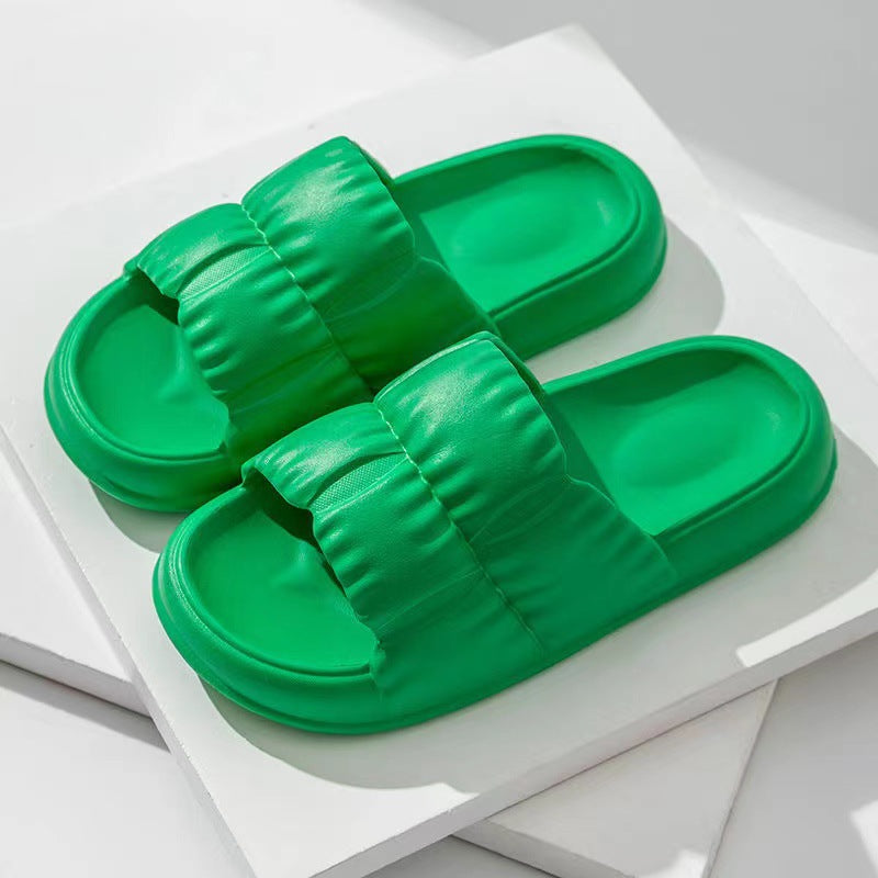 sandals  | Women Home Shoes Bathroom Slippers Soft Sole Slides Summer Beach Shoes | BV green |  36and37| thecurvestory.myshopify.com