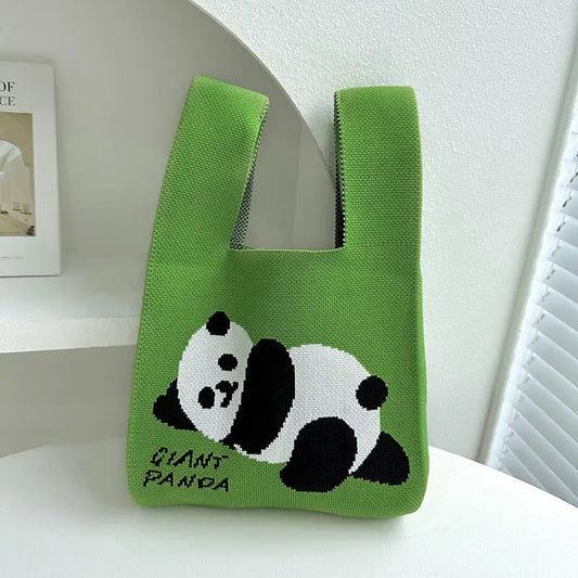 Knitted Cute Panda  Handbag - Image #1