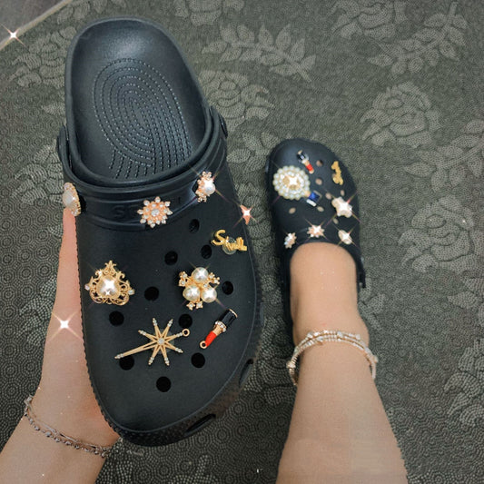 EVA Footbed Slippers with Lucky Charms  slippers Thecurvestory