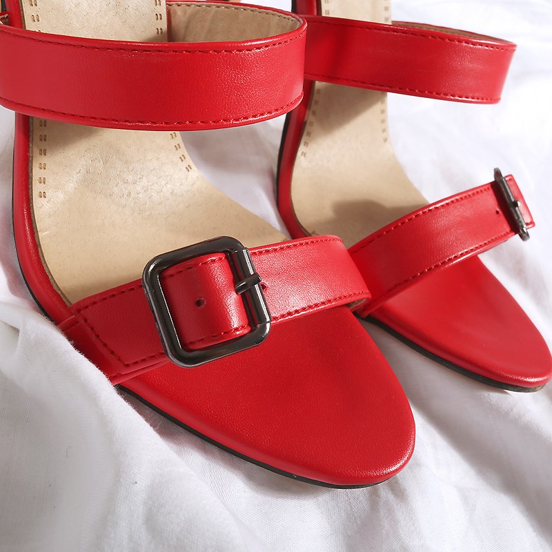 Heeled Sandals  | British high tube sexy high heel sandals women belt buckle Roman boots | [option1] |  [option2]| thecurvestory.myshopify.com