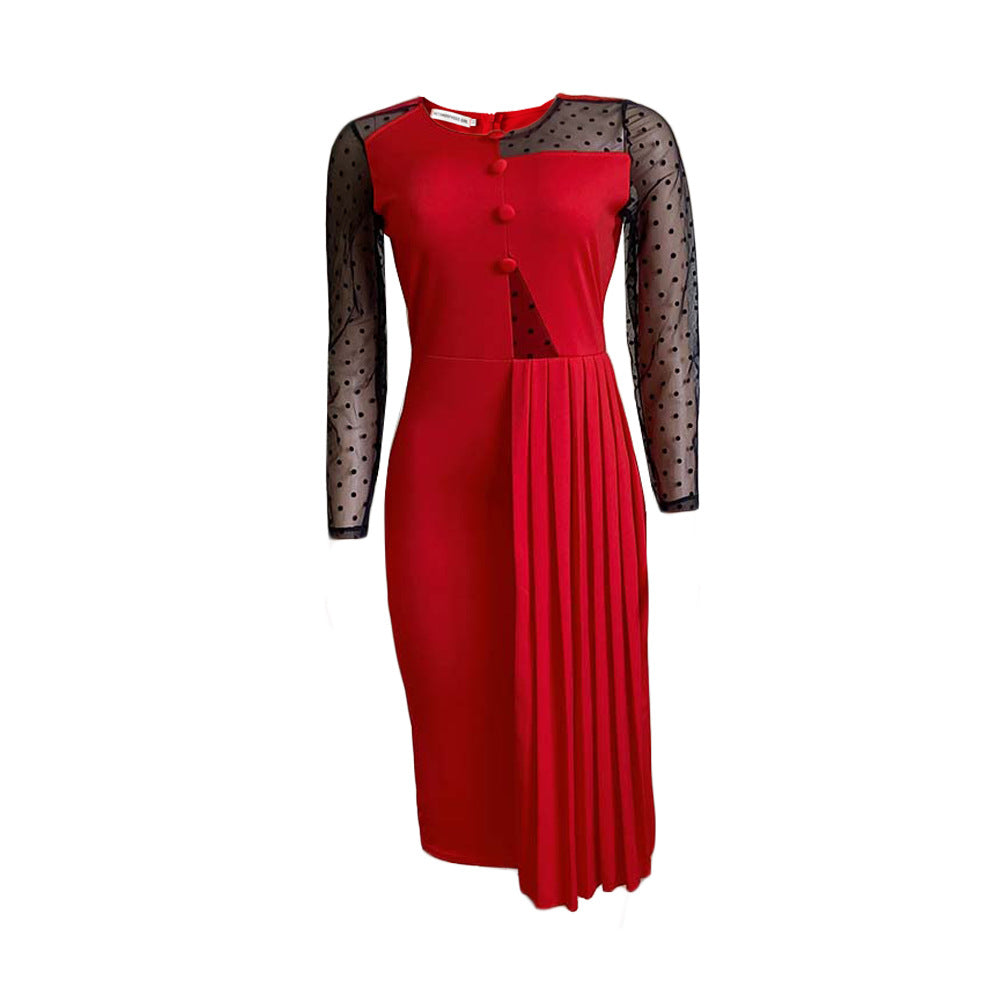 [product_type]  | Fashion Mesh Patchwork Slim Dress | [option1] |  [option2]| thecurvestory.myshopify.com