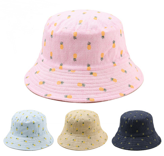 Small pineapple pattern fisherman hat  Caps & Hats Thecurvestory