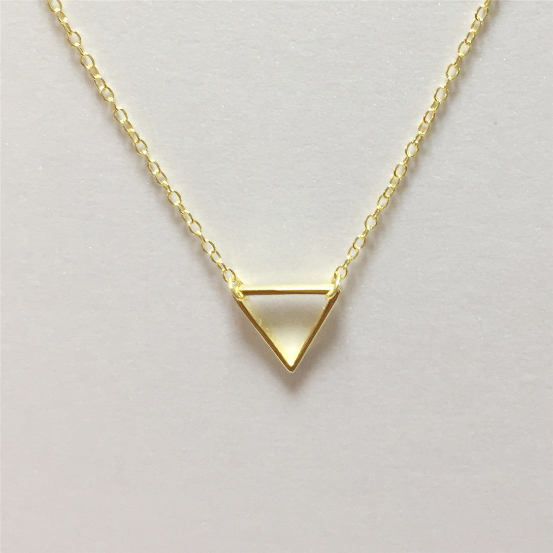 Fashion geometric hollow triangle necklace pendant  necklaces & Pendants Thecurvestory