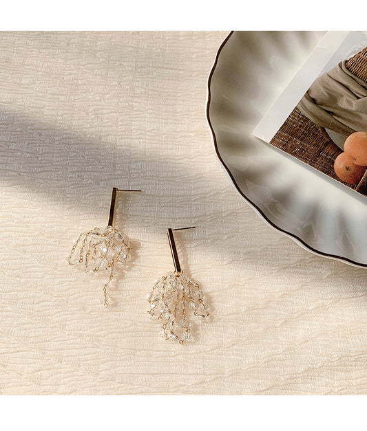 Crystal Tassel Grape Earrings  Earrings Thecurvestory