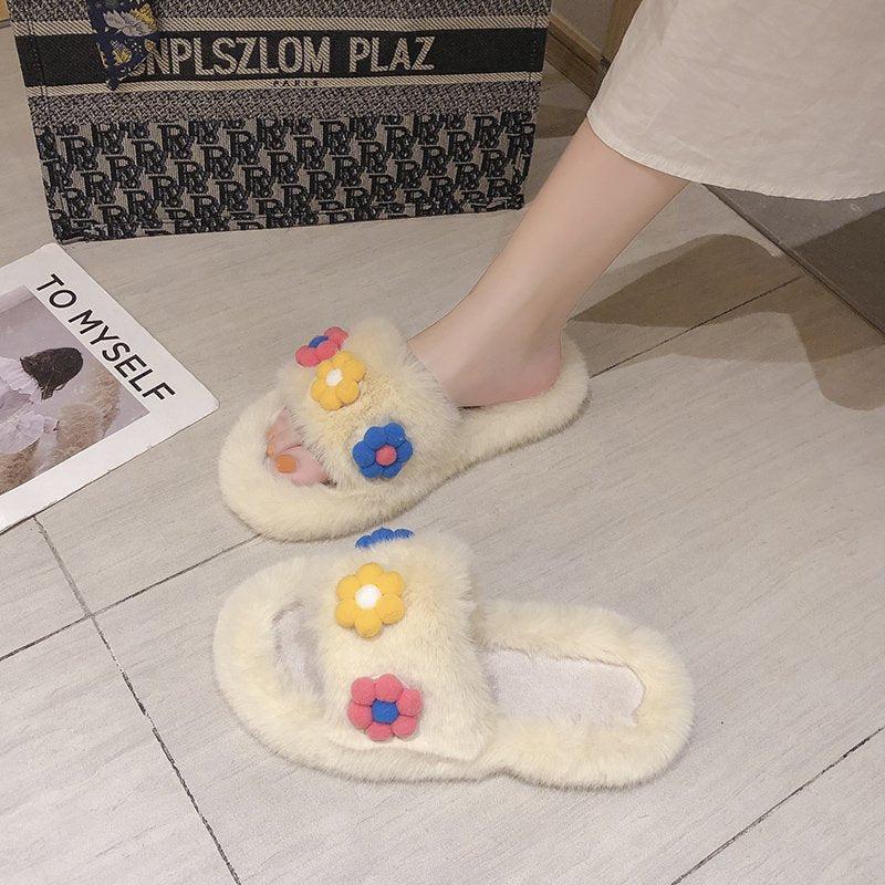 Women's Soft Plush Non Slip House Slippers  slippers Thecurvestory