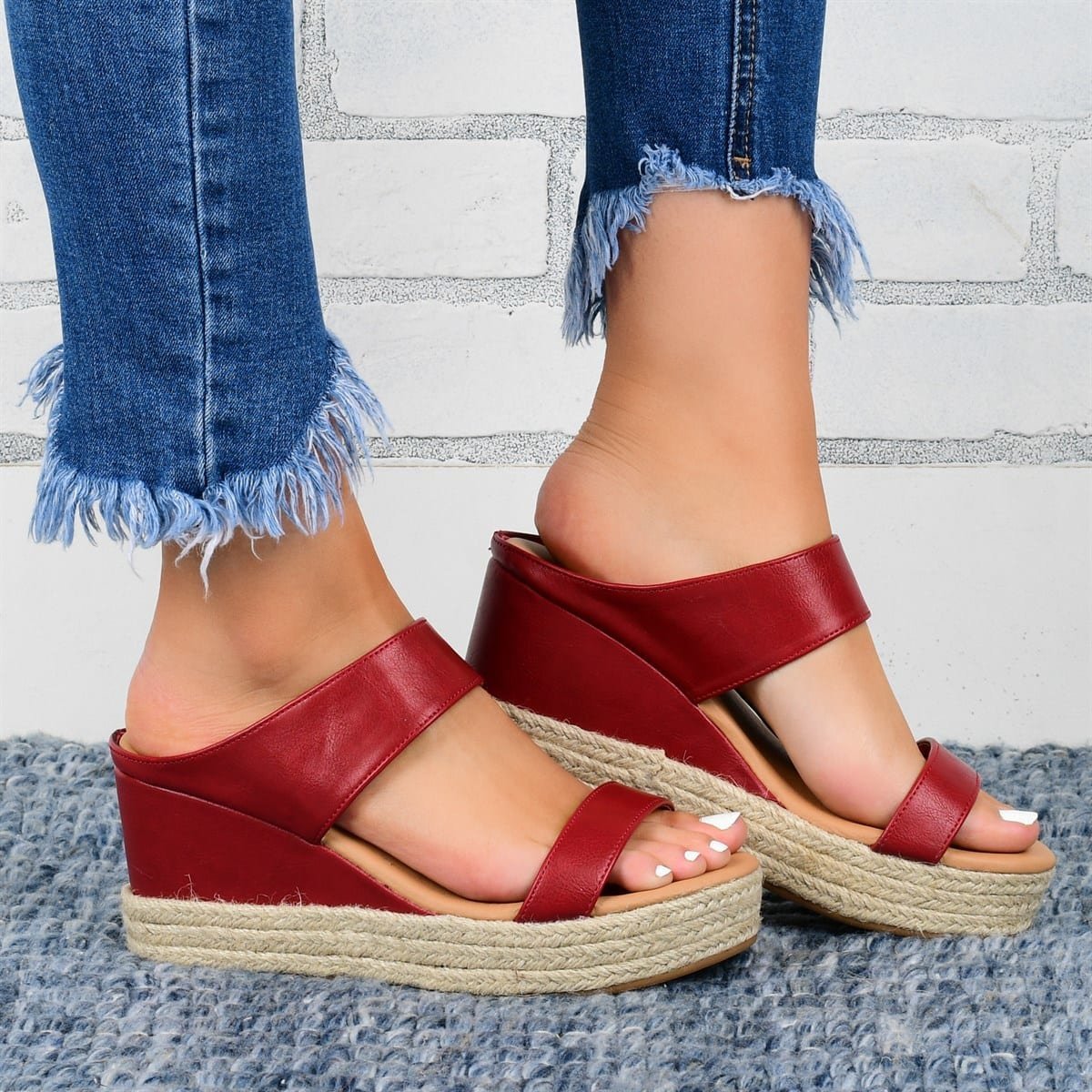 Wedge Sandals  | Women's Casual Wedge Slippers | thecurvestory.myshopify.com