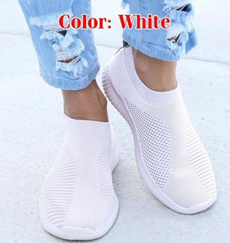 Breathable Low-top Knitted Sneakers  sneakers Thecurvestory