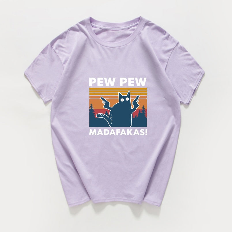Tshirt  | Short Sleeve Pew Maddakas T-Shirt European Size Top | Light purple |  3XL| thecurvestory.myshopify.com