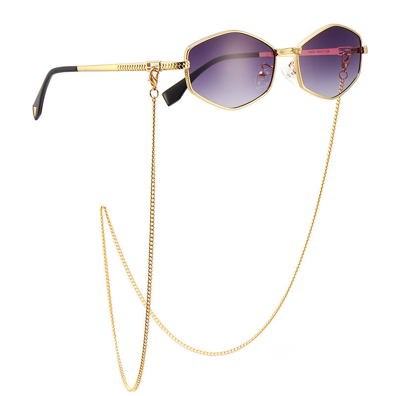 Retro Trendy sunglasses with neck chain  sunglasses Thecurvestory