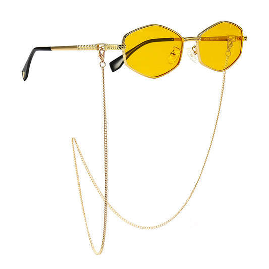 Retro Trendy sunglasses with neck chain  sunglasses Thecurvestory