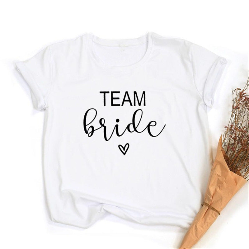 Letters Bride And Bridesmaids T-shirt  Tshirt Thecurvestory