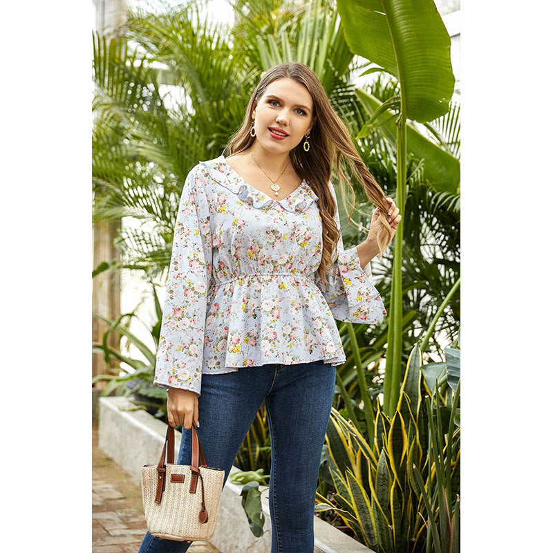 Plus Size ruffled Sleeves Top  Tops Thecurvestory
