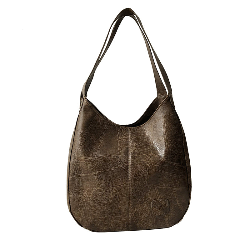 Womens leather look Shoulder Tote Bag  Shoulder Bags Thecurvestory