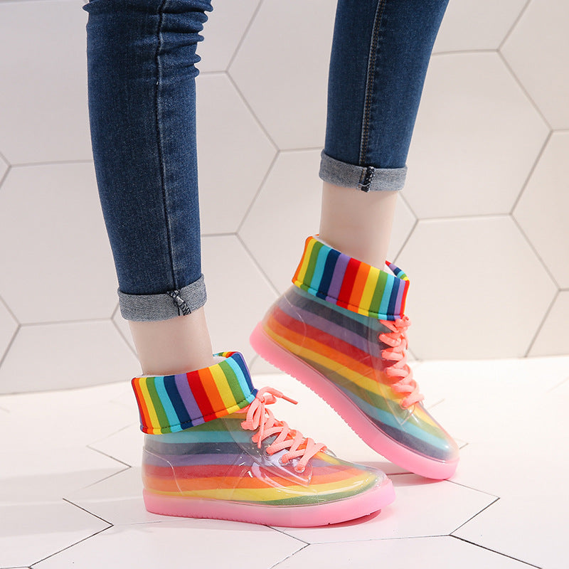 Jelly short tube rain boots  Trainers & Sneakers Thecurvestory