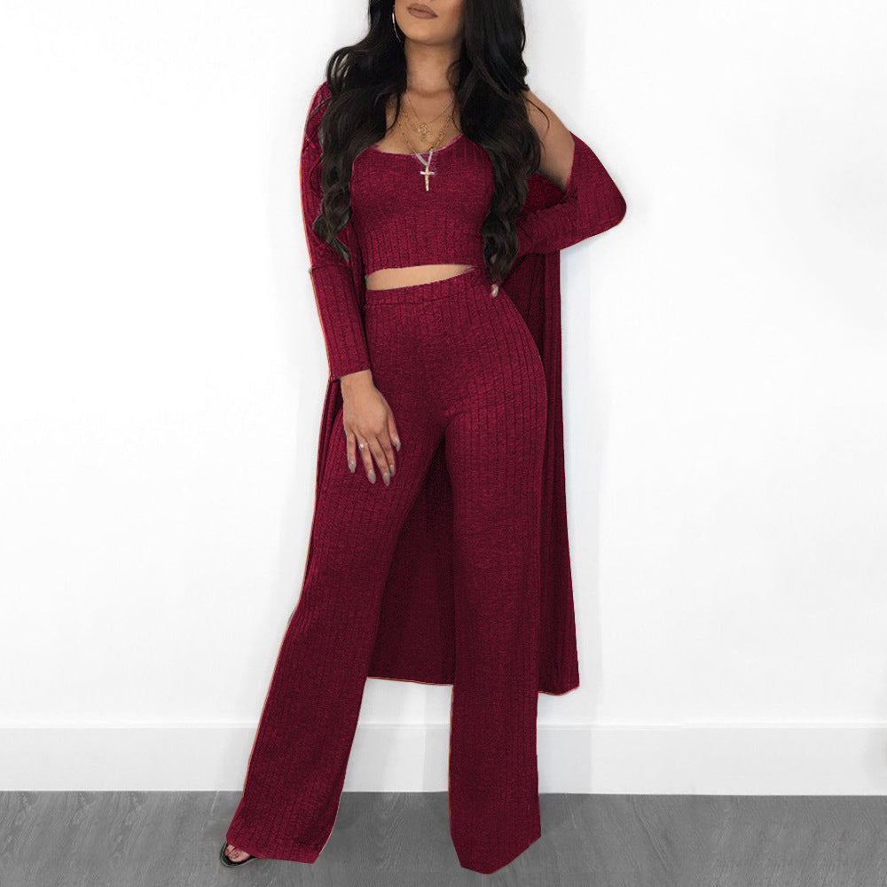Plus Size Knitted three piece Suit  Co-ord Sets Thecurvestory