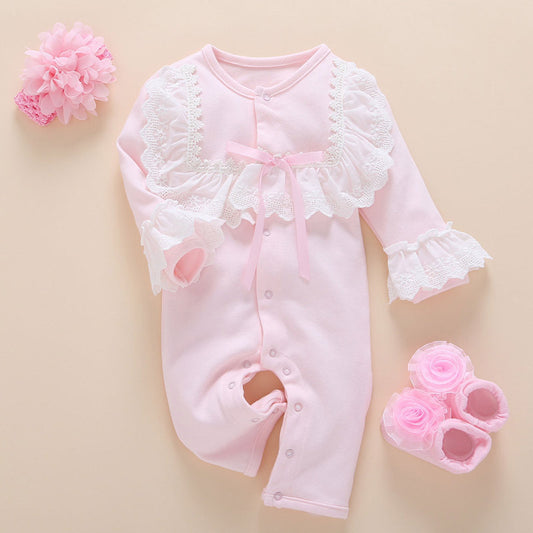 Half-year-old baby girl's jumpsuit  Infant Suit Thecurvestory