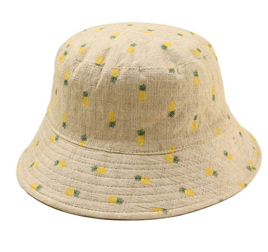 Small pineapple pattern fisherman hat  Caps & Hats Thecurvestory