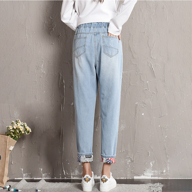 Women's Plus Size Elasticated jeans  Jeans Thecurvestory