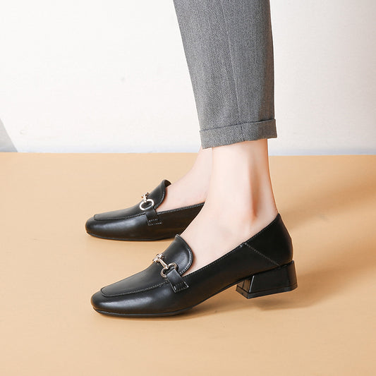 Women's block heel Loafers  Loafers Thecurvestory