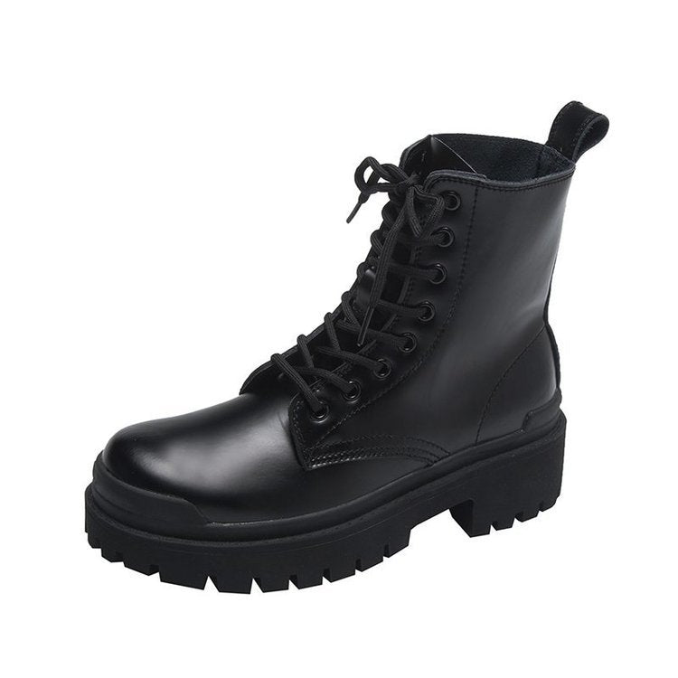 Women's Chunky Sole Lace-up boot  Boots Thecurvestory