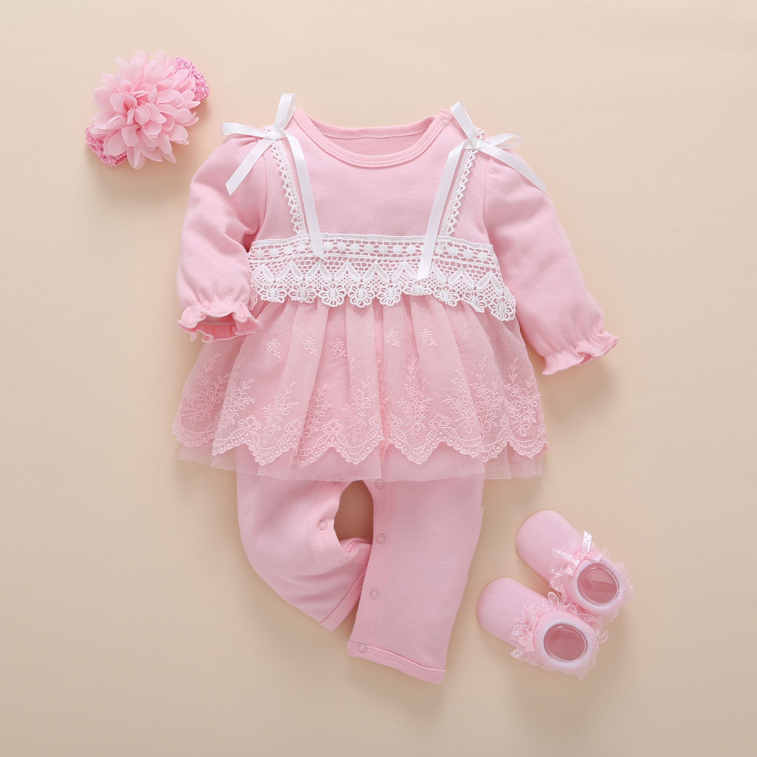 Half-year-old baby girl's jumpsuit  Infant Suit Thecurvestory