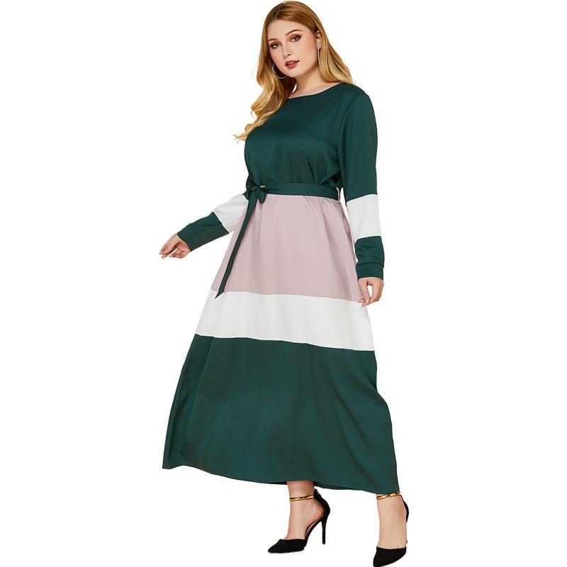 Plus Size Women's Color block Maxi Dress  dresses Thecurvestory