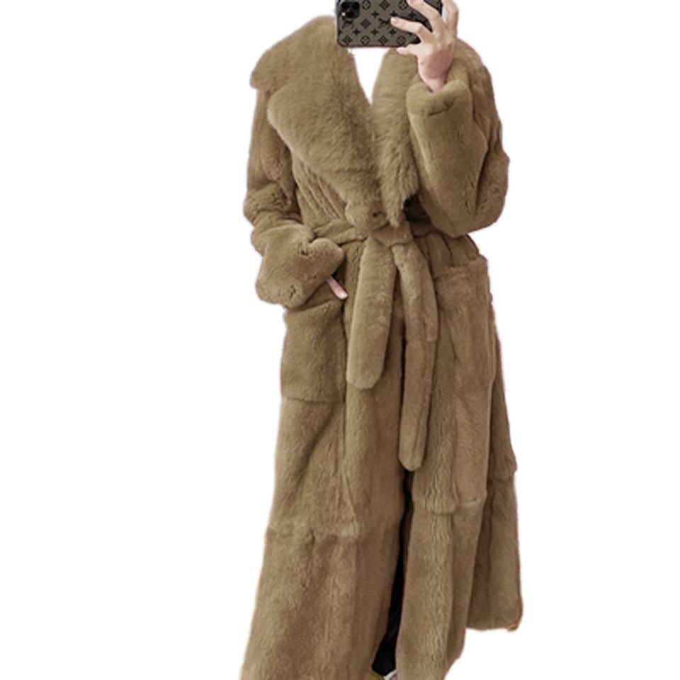 Faux Fur Women's Mid-length Coat  Coats Thecurvestory