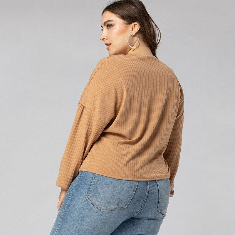 Plus Size Women crossover top  Tops Thecurvestory