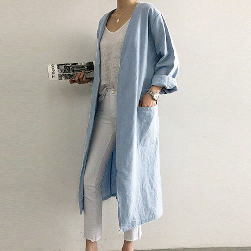 plus size Solid Color loose Coat  coats Thecurvestory