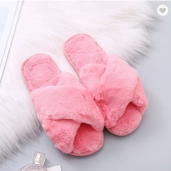 Women Home Faux Fur Slippers  slippers Thecurvestory