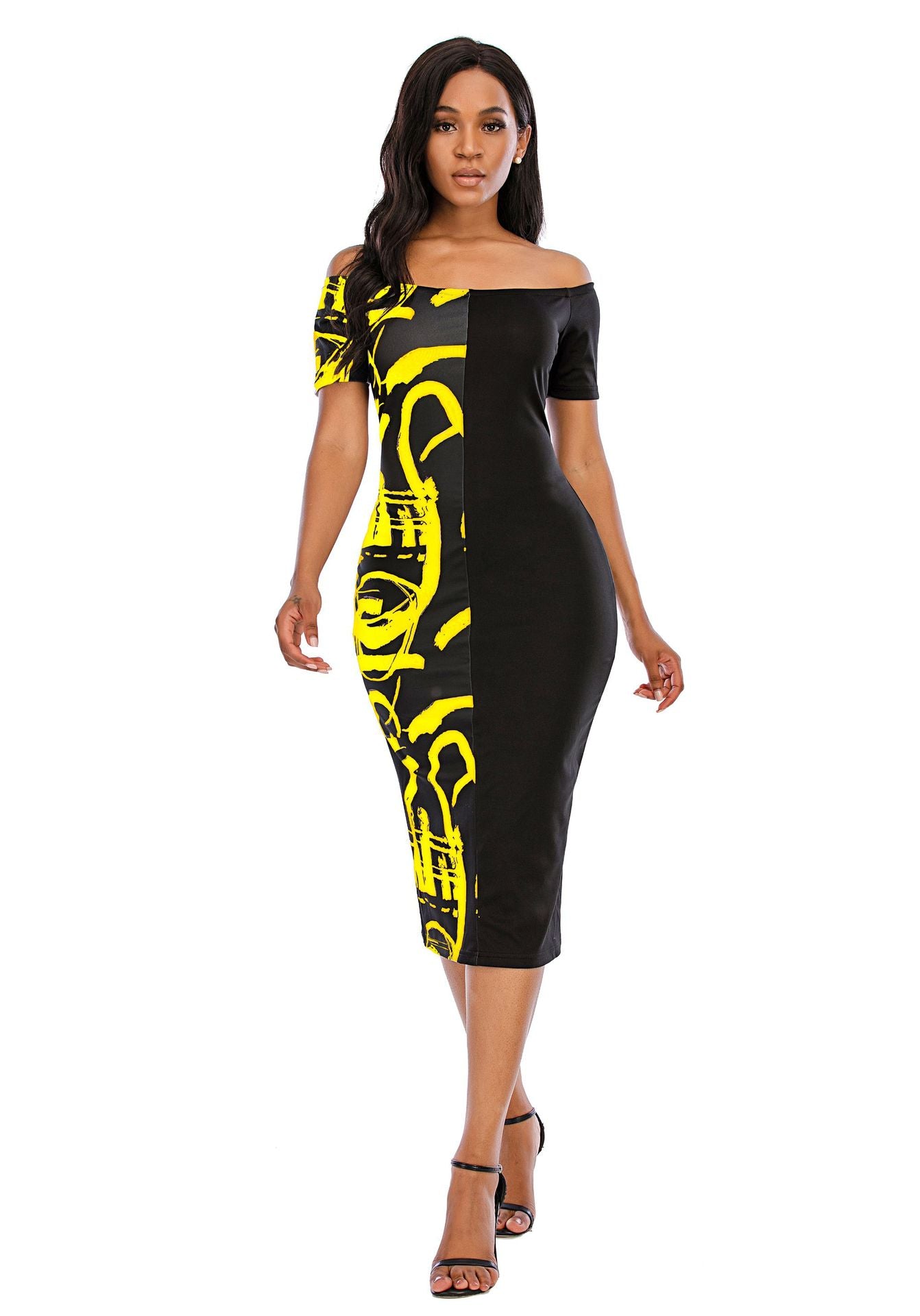 Plus Size Printed bodycon Dress  dresses Thecurvestory