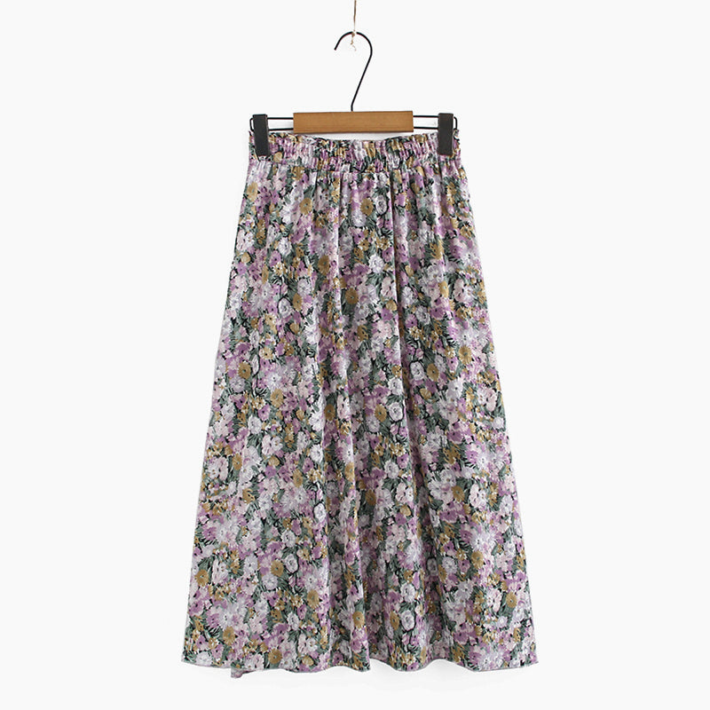 Ladies plus size floral chiffon skirt  Skirt Thecurvestory