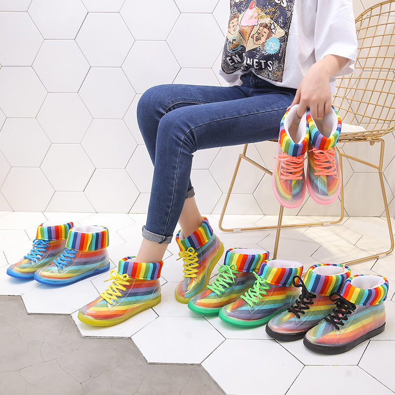 Jelly short tube rain boots  Trainers & Sneakers Thecurvestory