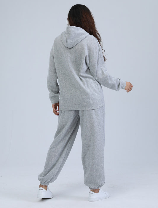 Women's Hooded Pocket Sportswear Co-ord set  Co-ord Sets Thecurvestory