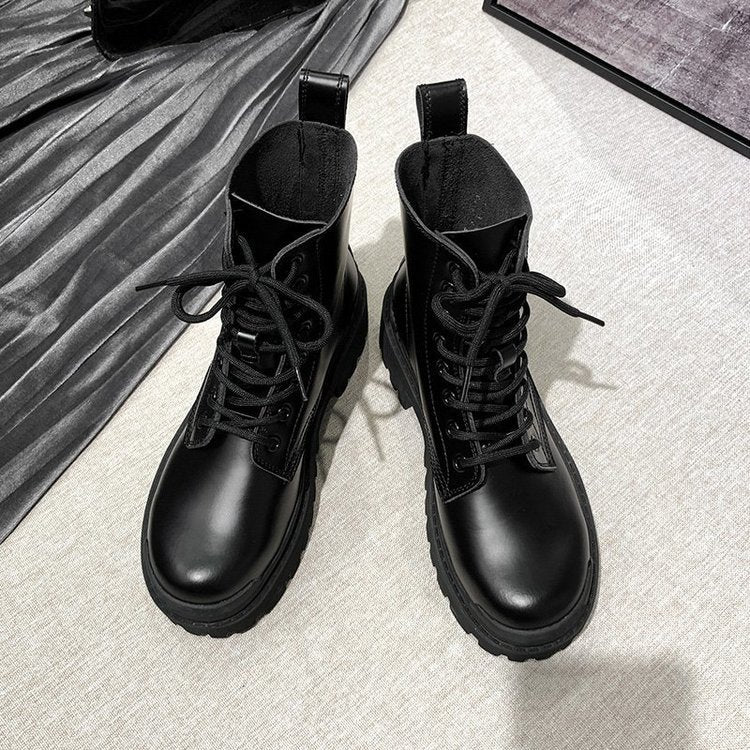 Women's Chunky Sole Lace-up boot  Boots Thecurvestory