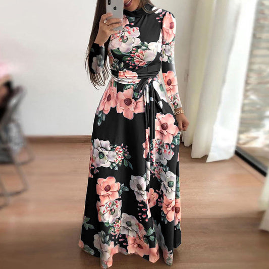 Plus size Flower Print maxi Dress  dresses Thecurvestory