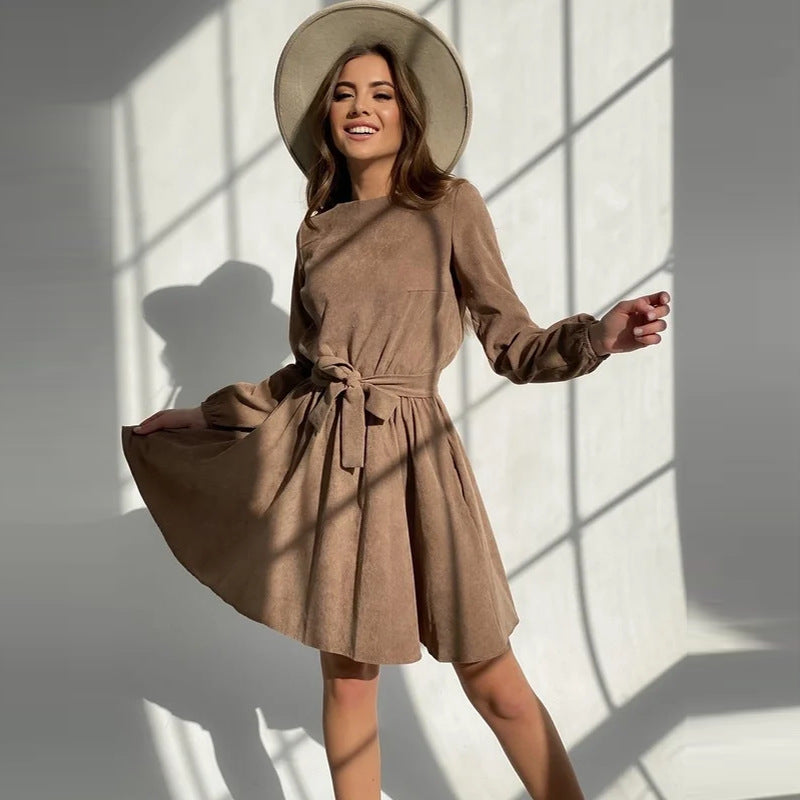 Dress  | Fashion Cotton Temperament Commuter Pullover Skirt Dress | [option1] |  [option2]| thecurvestory.myshopify.com