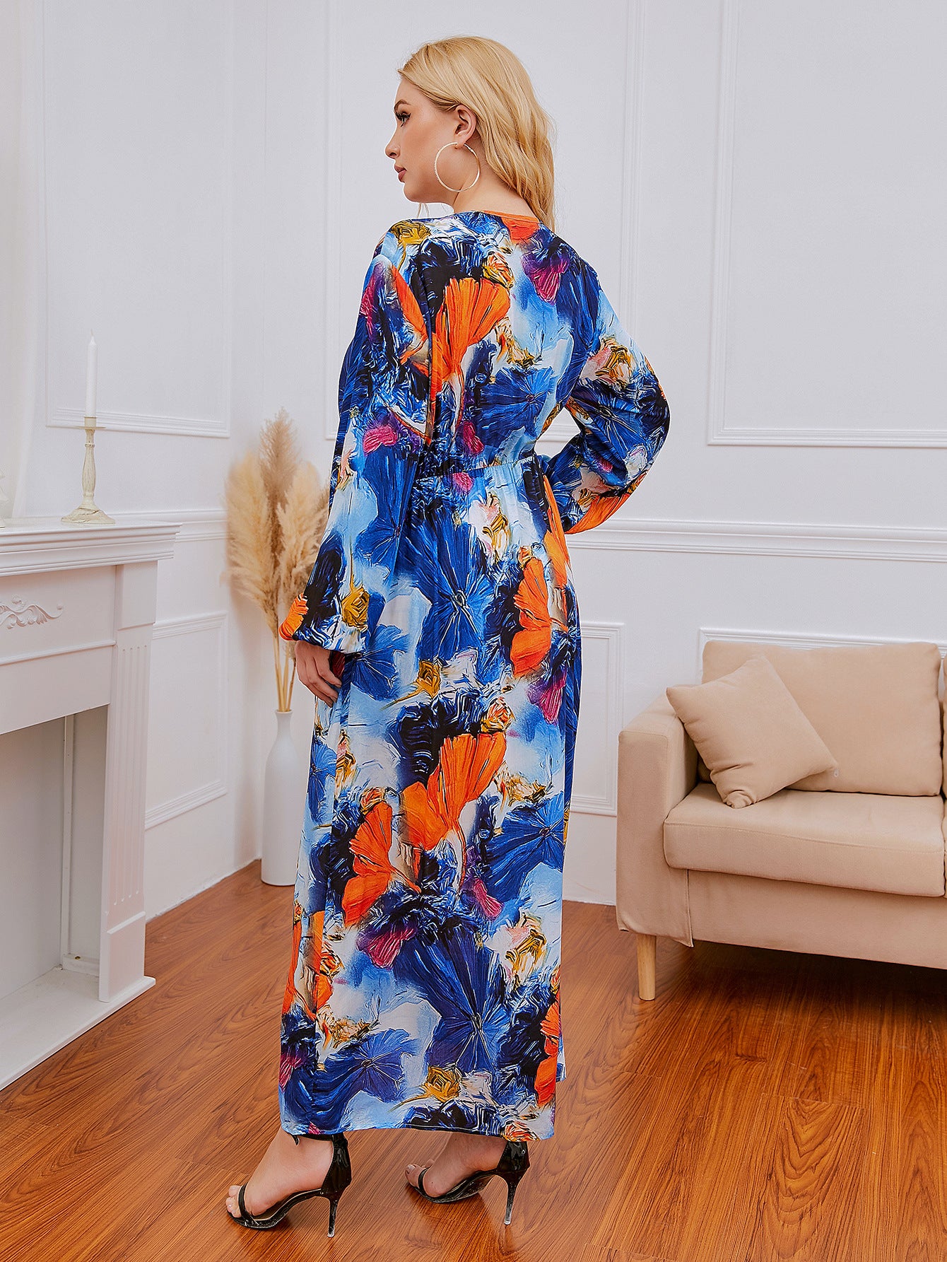 Plus size Printed Maxi Dress  dresses Thecurvestory