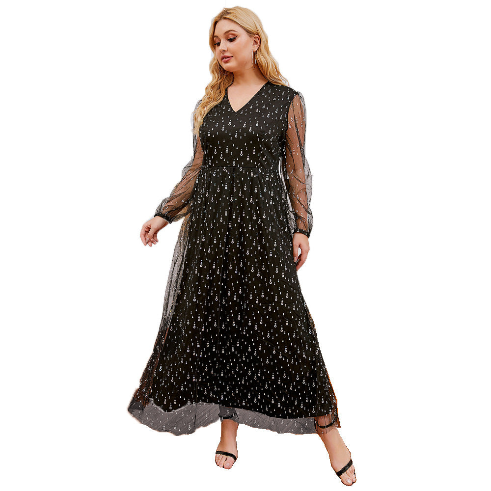 Plus Size Lace Sequin Dress  dresses Thecurvestory