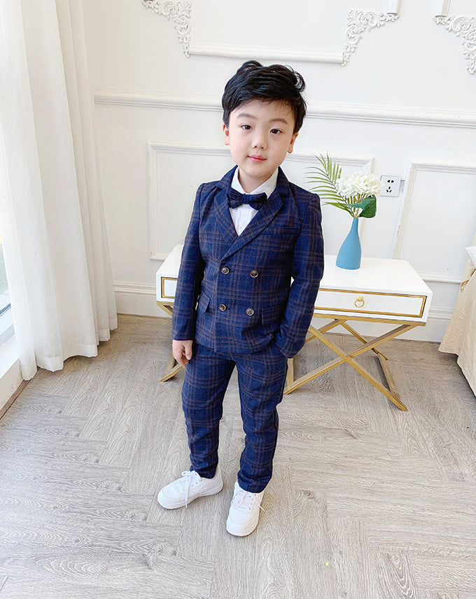 Boys Checkerd bow tie Suit  Boy Suit Thecurvestory